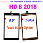 AAA + для Amazon Fire HD8 HD 8 8-го поколения 2018 L5S83A сенсорный экран дигитайзер стеклянная панель Запасная часть