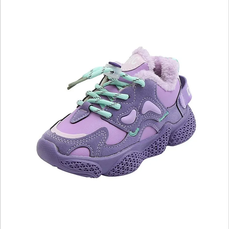 

Кроссовки детские дышащие, хлопок, плоская подошва, теплые, повседневная спортивная обувь для мальчиков и девочек, 21-36, 2020