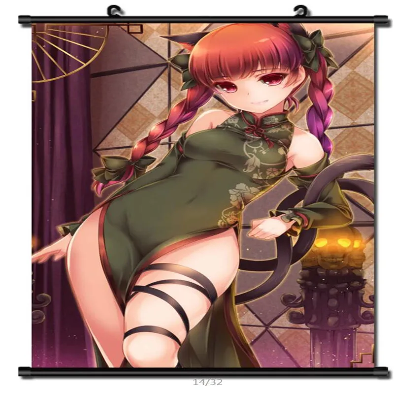 

Японские декоративные картины аниме проект TouHou воплощение алого Гонконга мерина домашний Декор настенный постер-свиток