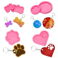 cat paw dog tag bone silicone casting epoxy molds for diy pendant keychain handmade crafts making tools crystal epoxy resin mold