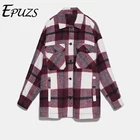 Зимняя клетчатая рубашка красного и зеленого цвета, женские повседневные блузки и топы, винтажные женские блузки размера плюс, camisas mujer