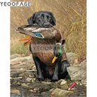 Алмазная вышивка, черная круглая 5D картина сделай сам, вышивка крестиком, стразы, полностью квадратная Алмазная мозаика, дикая утка, домашний декор