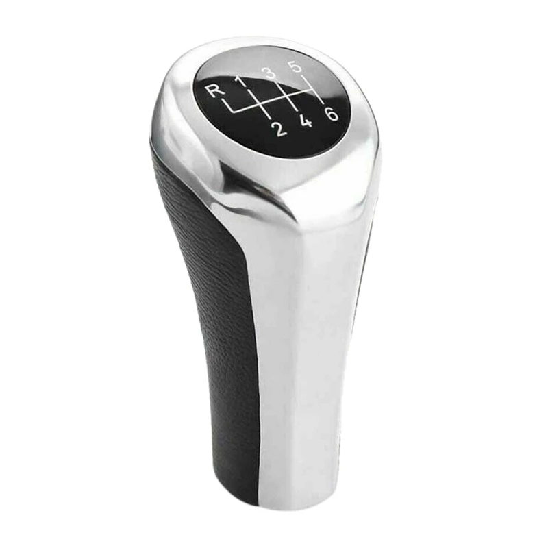 6 скоростей ручка переключения передач черный и хром блеск для BMW E60 E61 E65 E81 E83 E84 E87