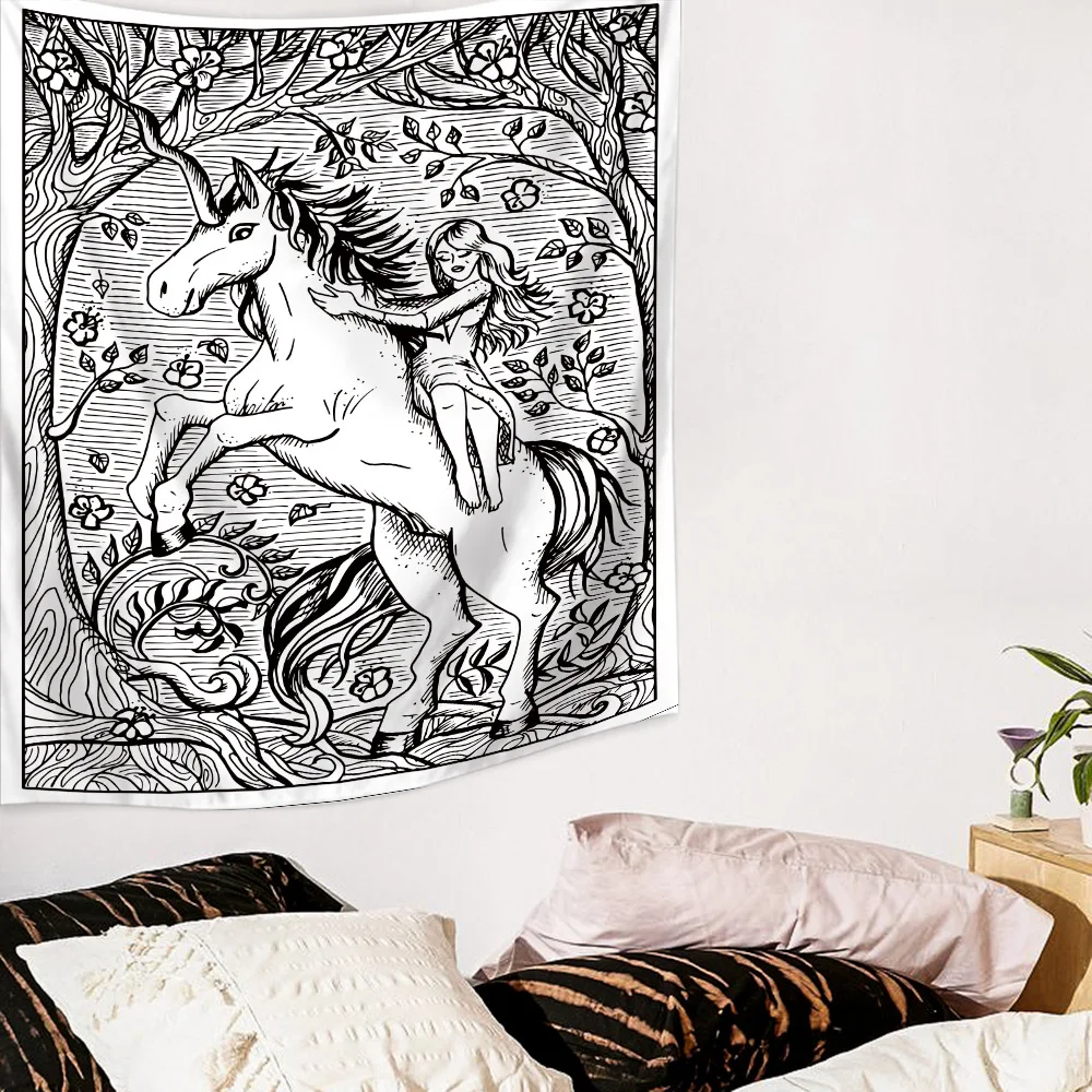 Черные цветочные картины гобелен Черный и белый фоны для фотографирования