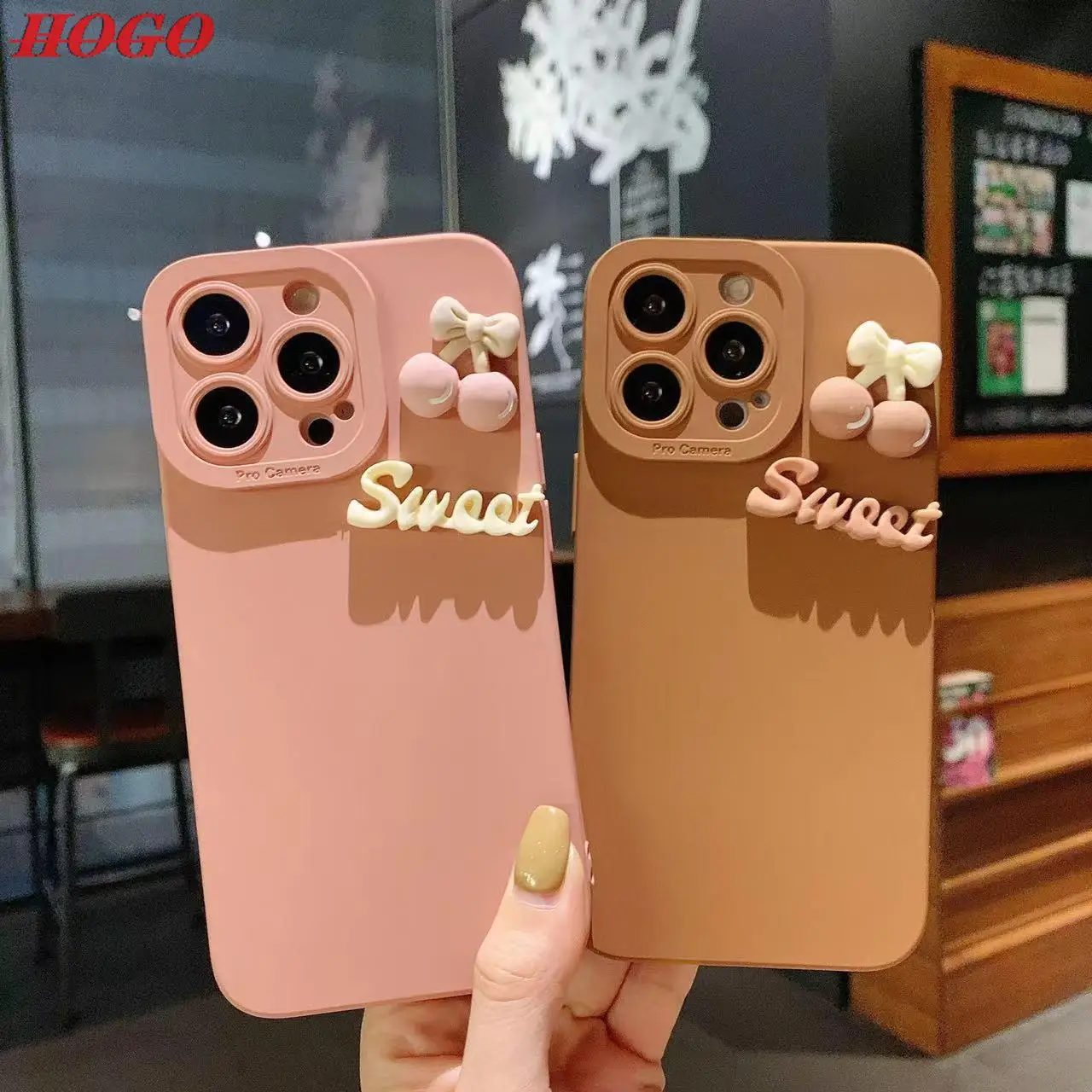 

HOGO pop it cheery Silicone Full CUTE Cover Phone Case For 6 7 8 Plus X XS XR SE 11 12 13 Mini Pro Max case for phone 13 12 11