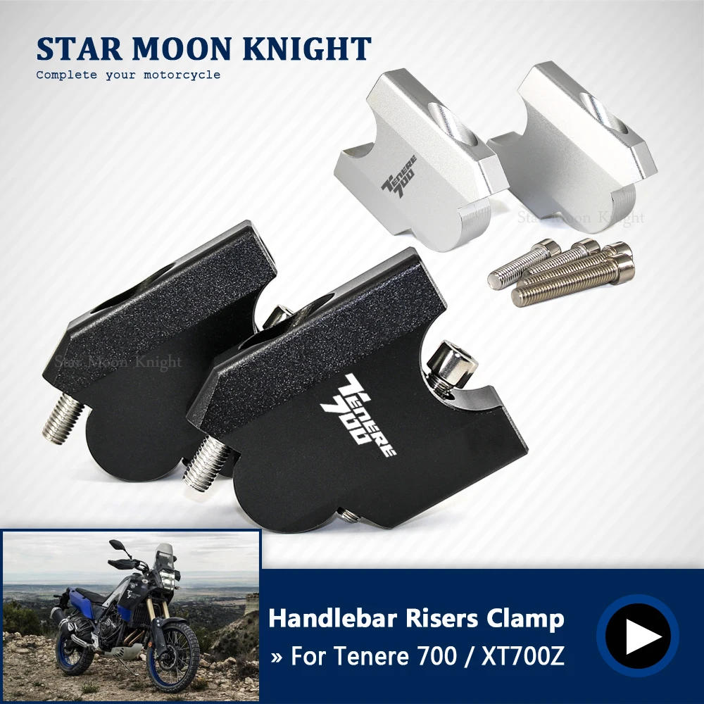 

Motorcycle Handlebar Risers Clamp Mounting Mount Riser Adapter For Yamaha Tenere 700 Tenere700 XT700Z XTZ 700 T7 T700 2019 -