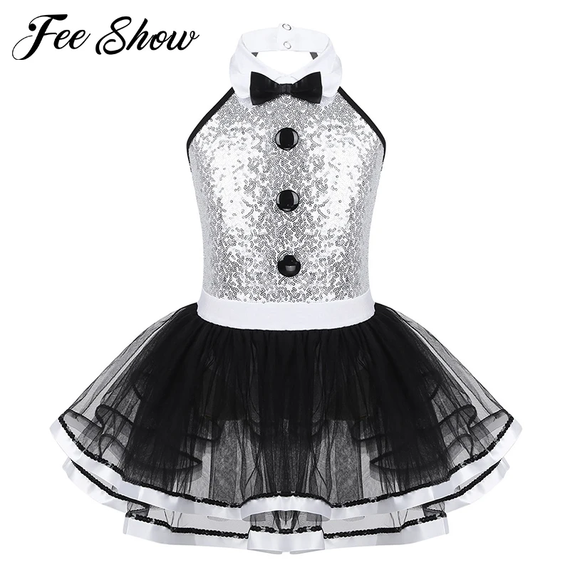 Детский костюм для бальных танцев девочек танцевальная одежда блестящие