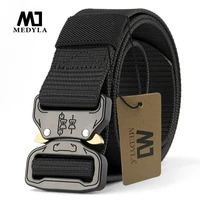 medyla official genuine tactical belt men nylon metal buckle military swat combat belts knock off emergency survival belt zs3
