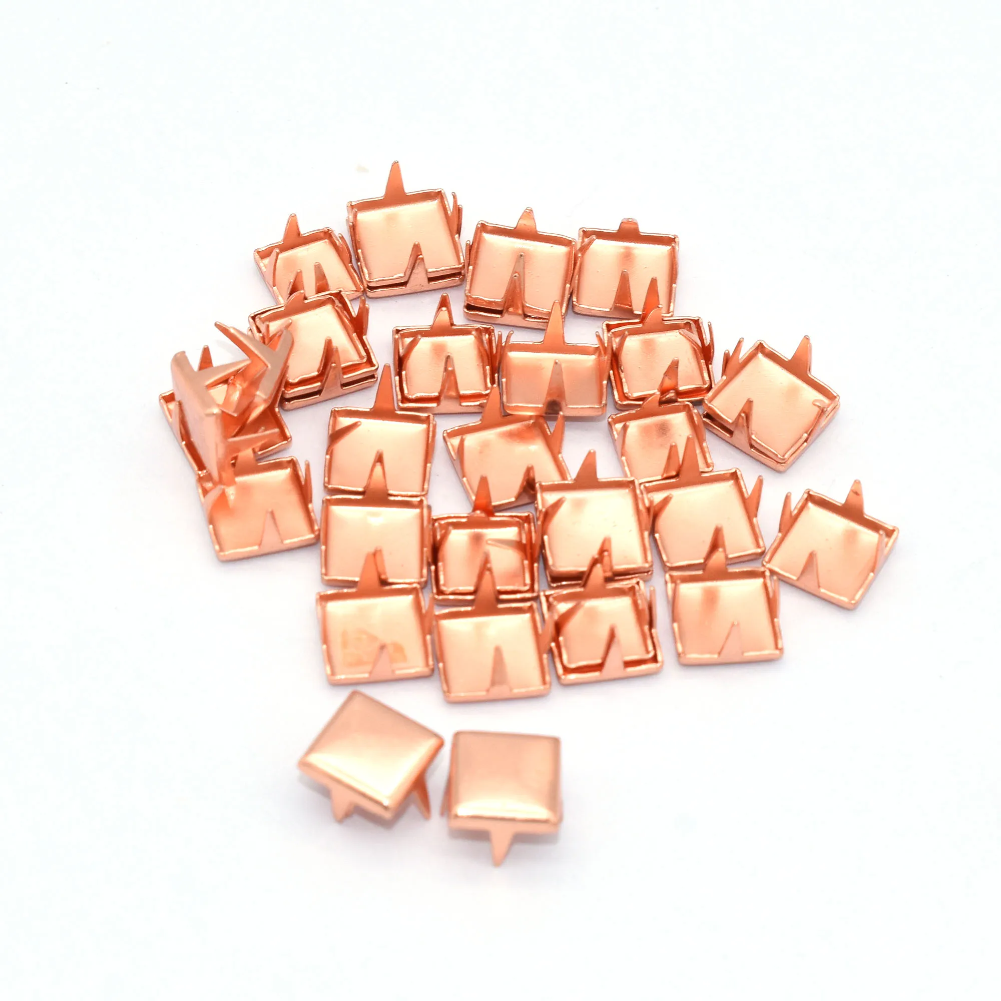 

Rose Gold Nailhead Studs Tacks Flat Claw Studs Rivets Nails Cone Decorative Shoes Purse Belt Leather Craft Accessory 100 PCS 5mm