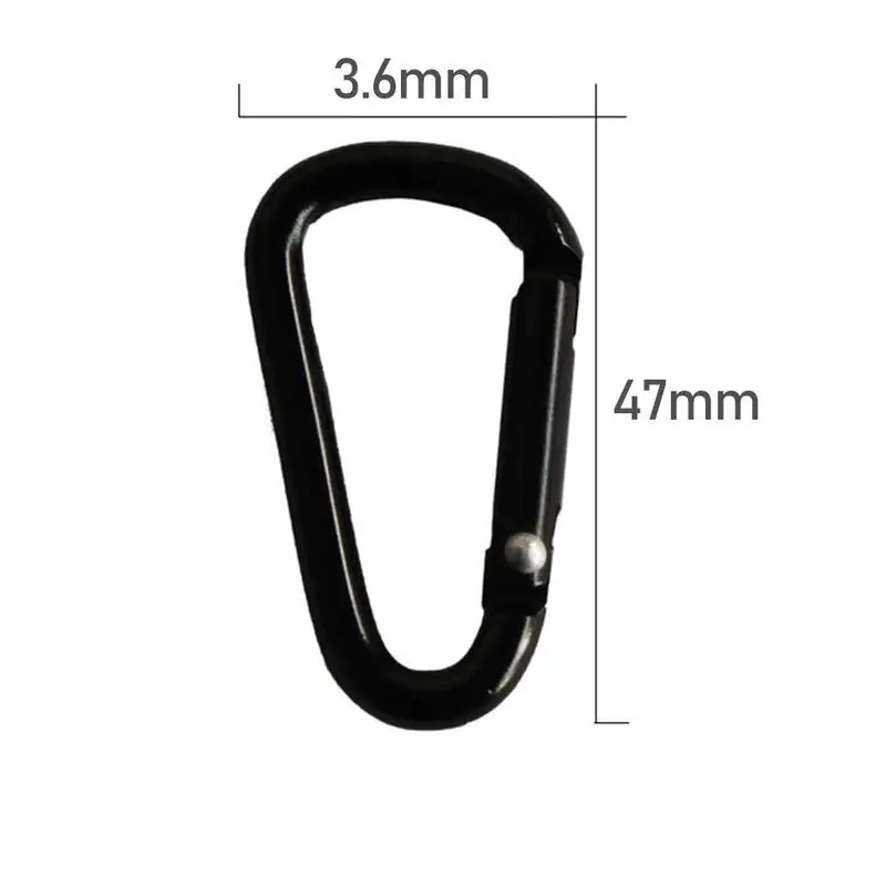

1Pc Aluminum Alloy Carabiner Black D-Ring Key Chain Kit H6J2 Outdoor Clip Climbin Tools Hook Camping Keyring Snap Outdoor T I5G7