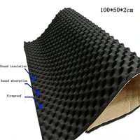 ohanee 50x100cm car sound deadener mat noise insulation thermal gasket acoustic dampening foam subwoofer hood soundproof mat