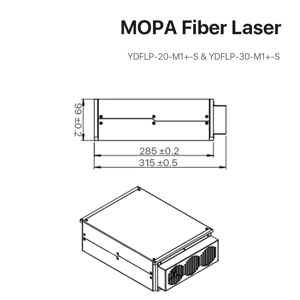 

JPT MOPA Fiber Laser Pulse Width Module 20W 30W YDFLP-20-M1 +-S & YDFLP-30-M1 +- S High Quality Fiber Laser Machine