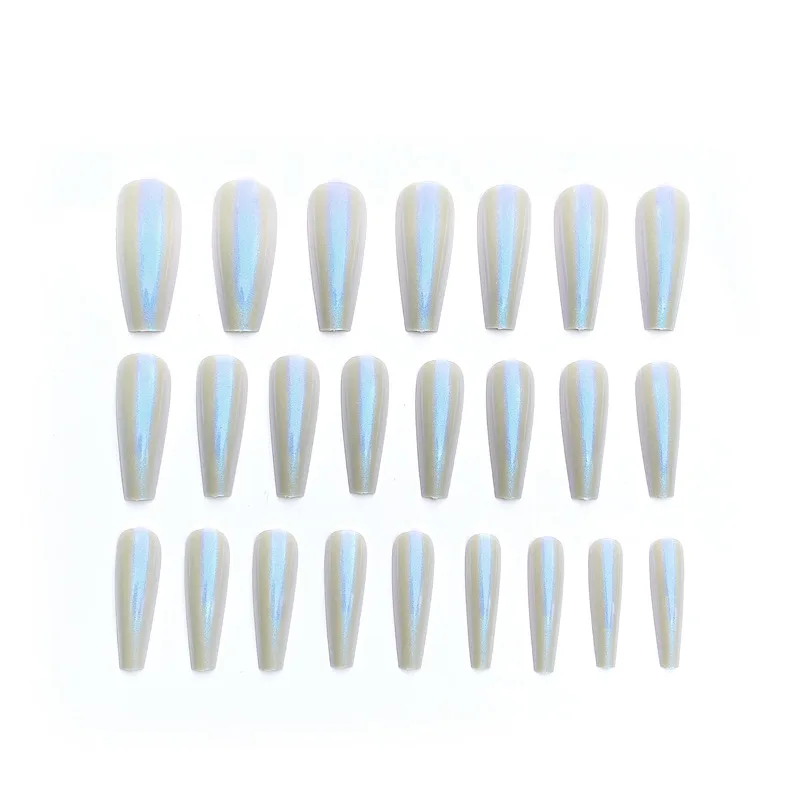 24 шт. уникальные балетные накладные ногти Авроры цвета длинные носимые Готовые