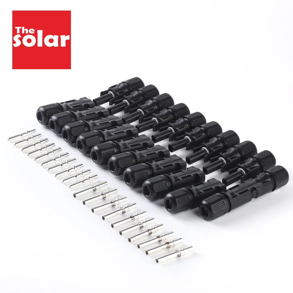 10 пар x 45a PV Разъемы папа и мама солнечная панель Разъем тока 1000 В для кабеля 2 5/4/6 мм