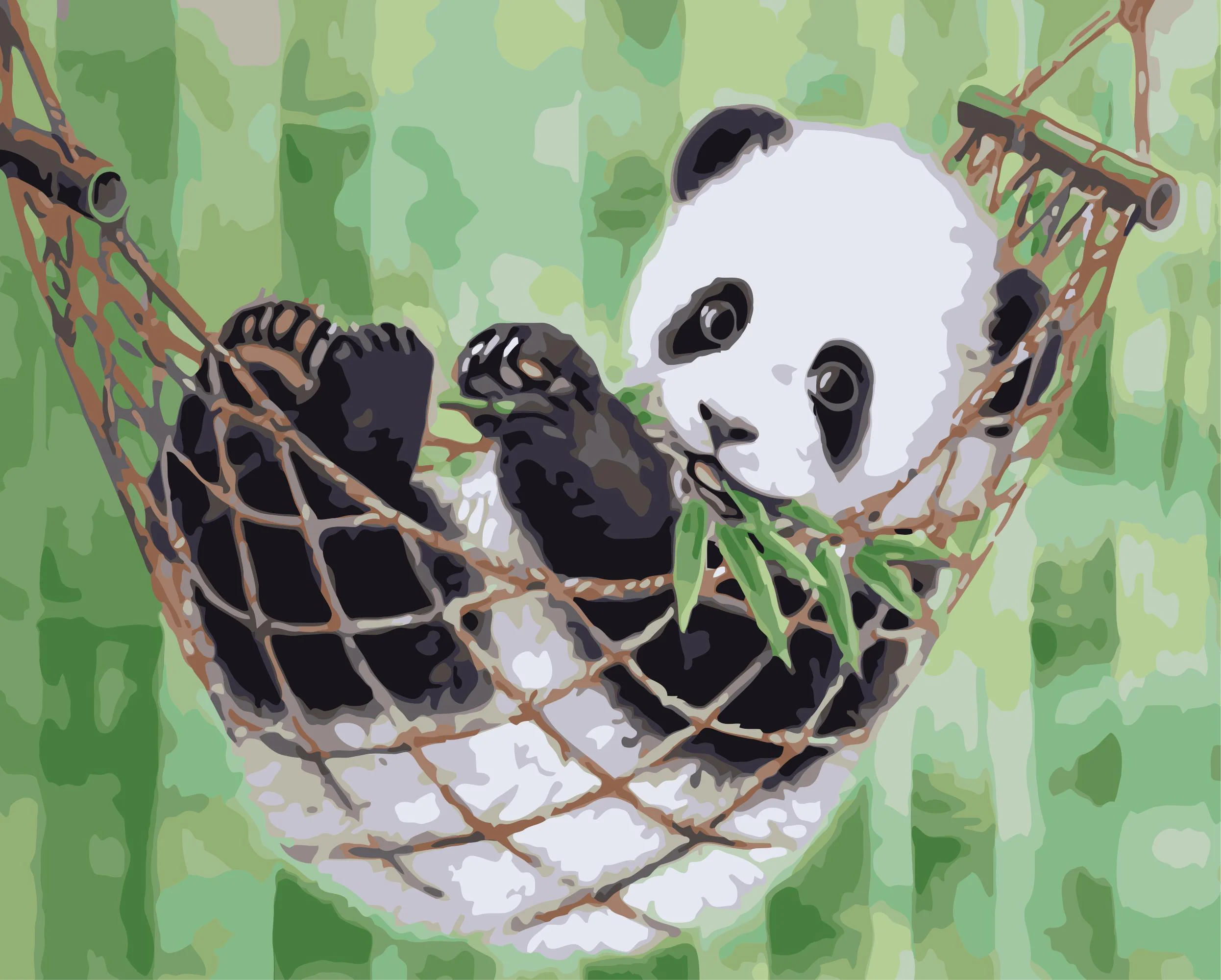 

DIY 40X50 Oil Painting By Numbers Hammock panda Paint by numbers On Canvas Home Decor Digital Painting chrismas gift