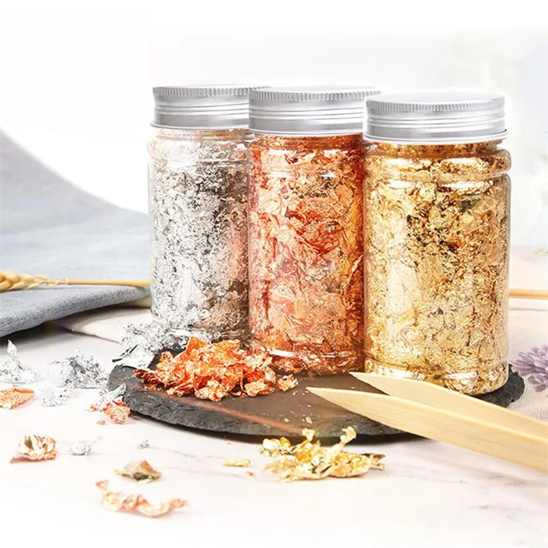 Золотая/серебряная фольга 24 К 2 г/3 г | Дом и сад