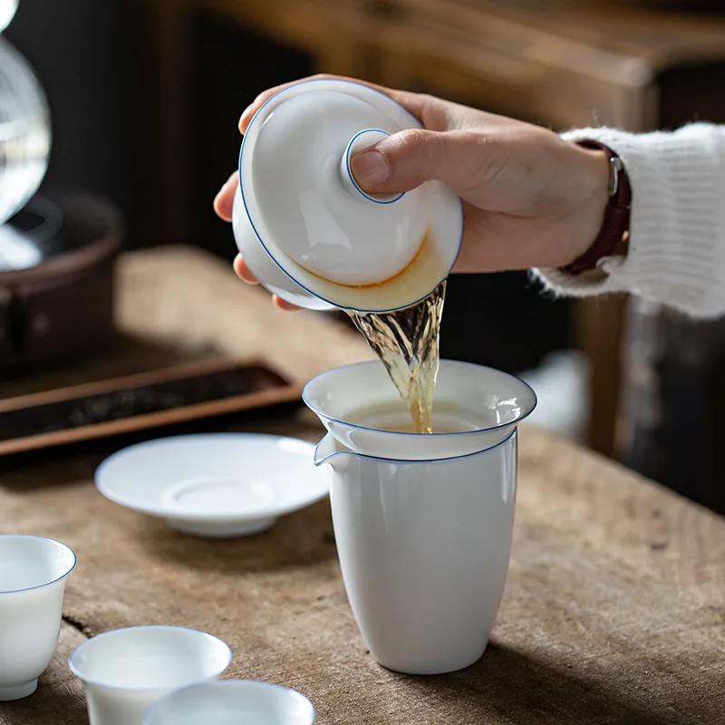 Фарфоровая чаша из яичницы ручной работы керамическая Венти гунфуча чаши для чая