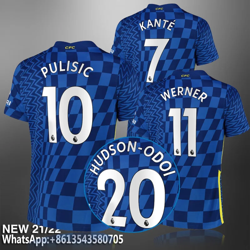 

New 2021 2022 ChelseaES FC Shirt Men's Short Sleeve LUKAKU Football Jersey KANTE HAVERTZ MOUNT MEN T-SHIRT