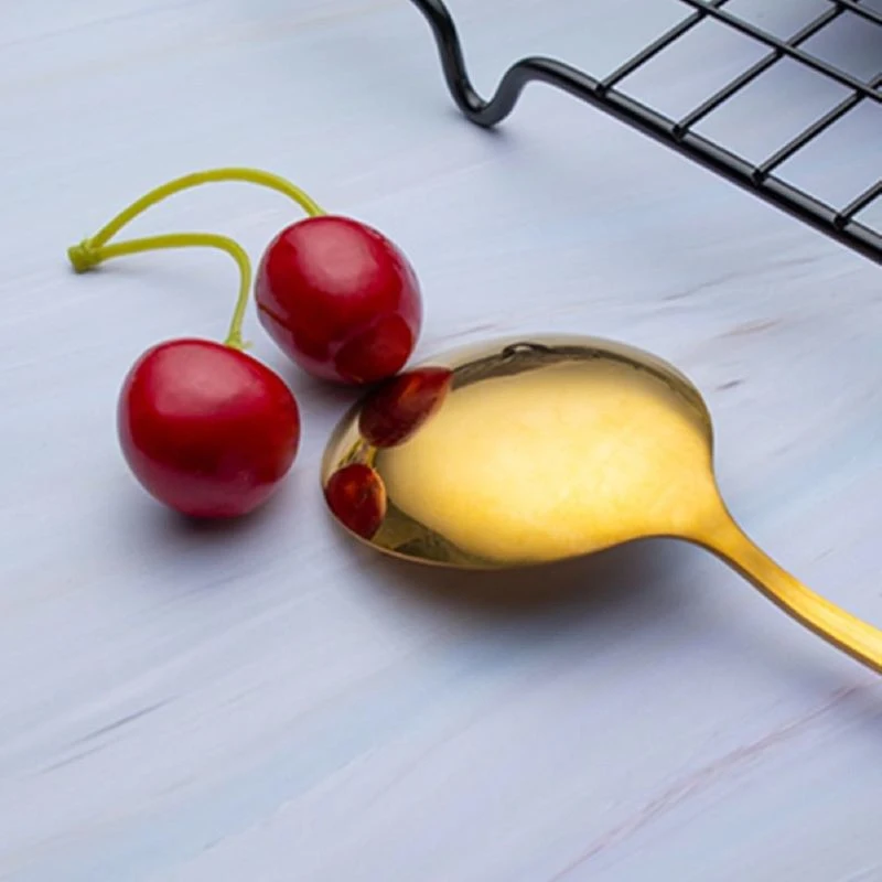 Новейшая модель Нержавеющая сталь посуда набор 24 шт./лот розовое золото Радуга