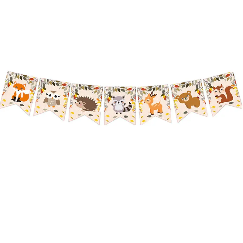 Детский душ сафари джунгли украшения для вечеринки лесной тематические баннеры