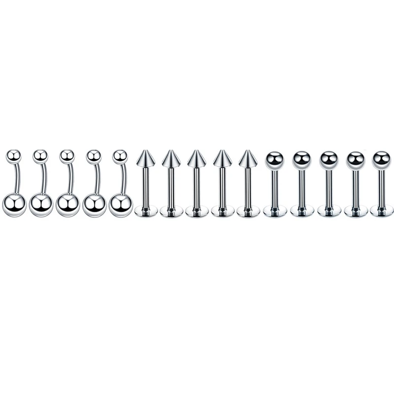 

60 Pcs Stainless Steel Hoop Nose Rings Nose Ring Stud Body Piercing Jewelry Unisex Set Gifts