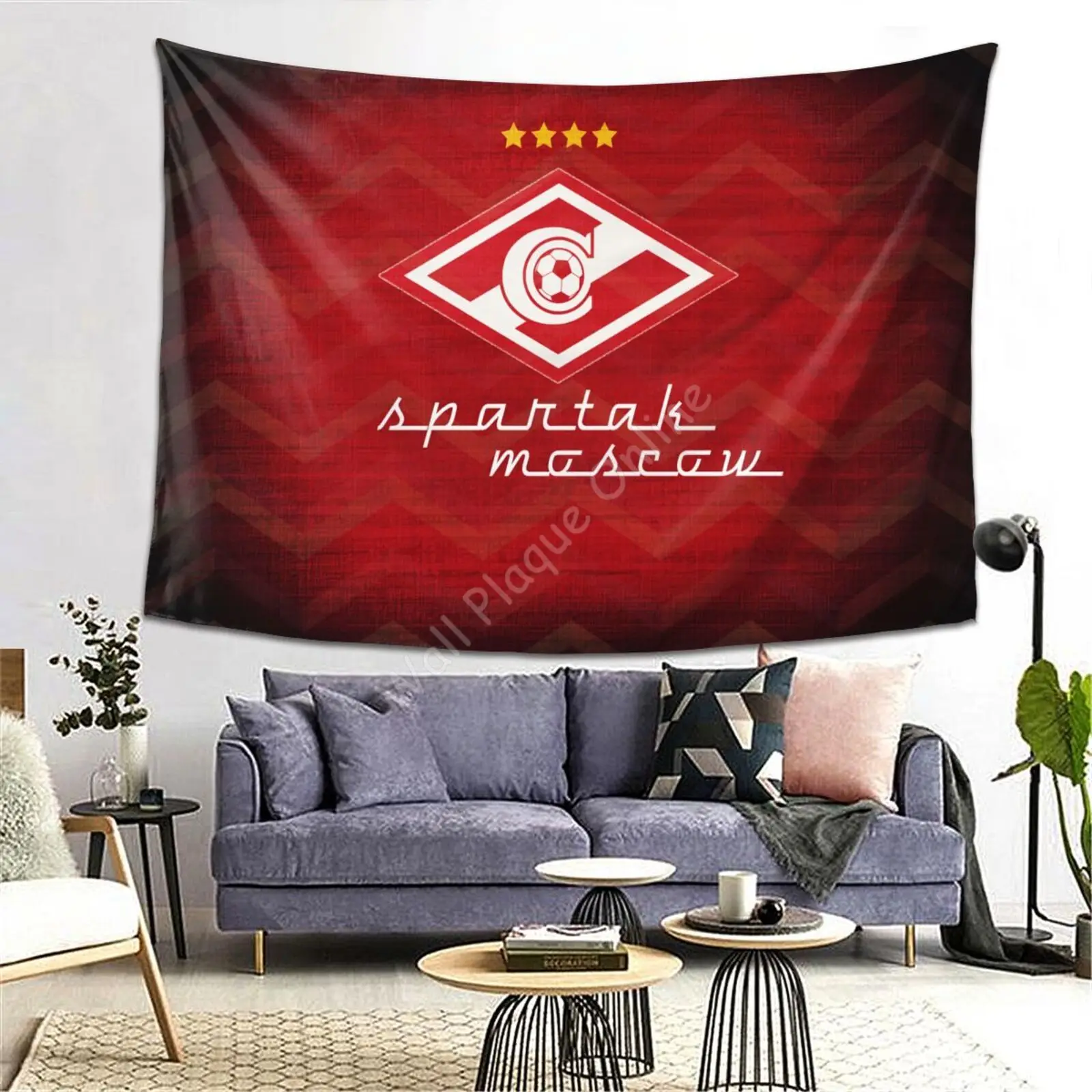 

FC Spartak Moscow Tapestry Wall Hanging Fabric Background Home Blanket Hand Tapestries Wall Carpets Dorm Decor Спартак Москва