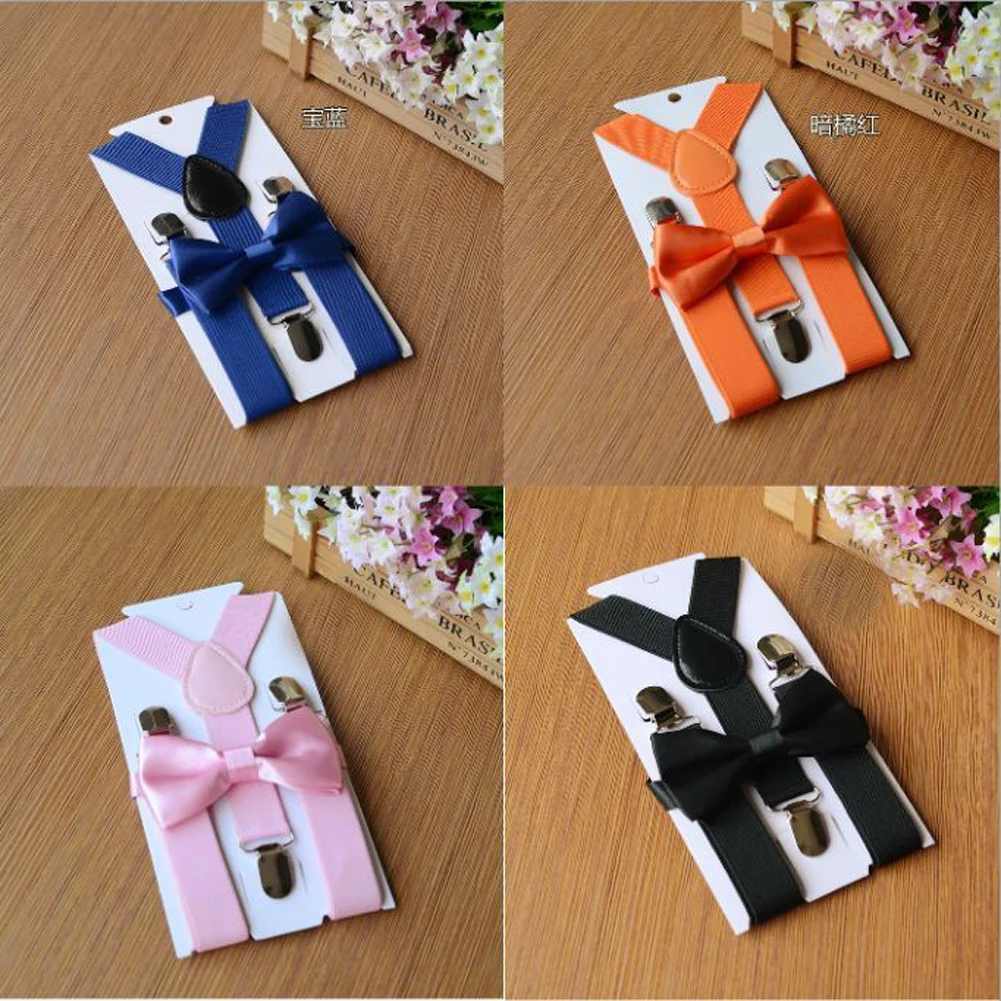 Практичный эластичный галстук бабочка на лямках для мальчиков и девочек милый в