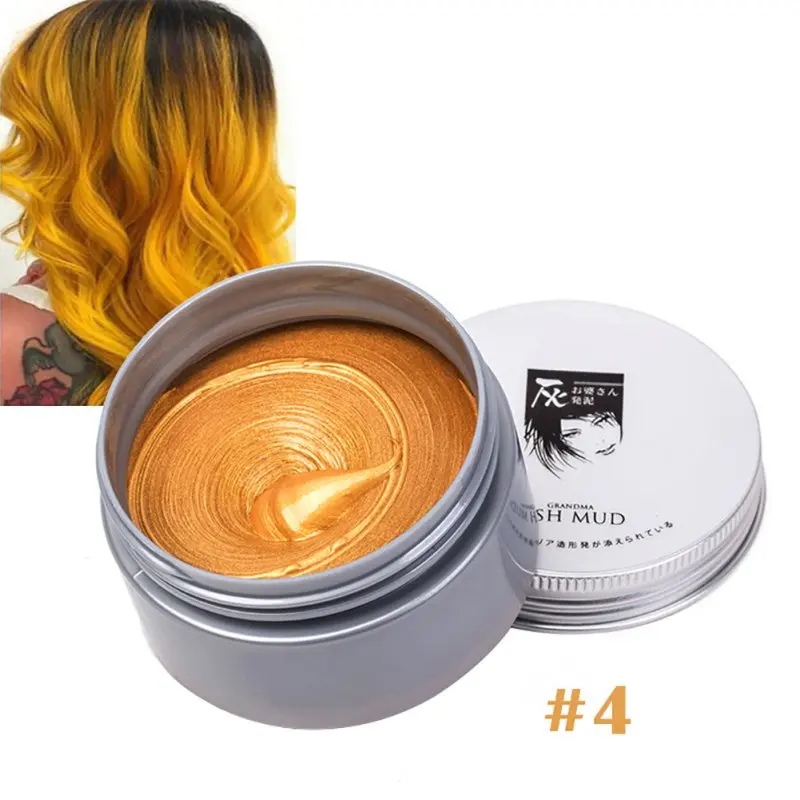 

Temporary Hair Dye Cream Harajuku Style Hair Coloring Modeling Fashion Styling 7 Color DIY Grandma Grey Hair Color Wax Mud