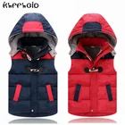 Жилет детский осенне-зимний, утепленный, с капюшоном