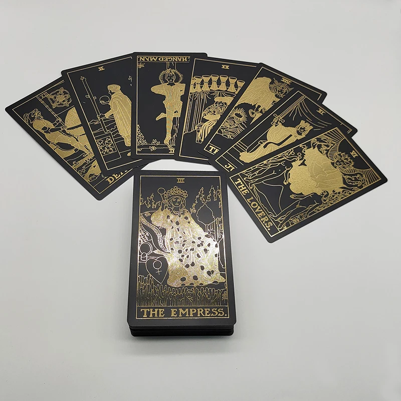 The Neo Rider Tarot Gold Foil водостойкие карты Game с руководством | Спорт и развлечения