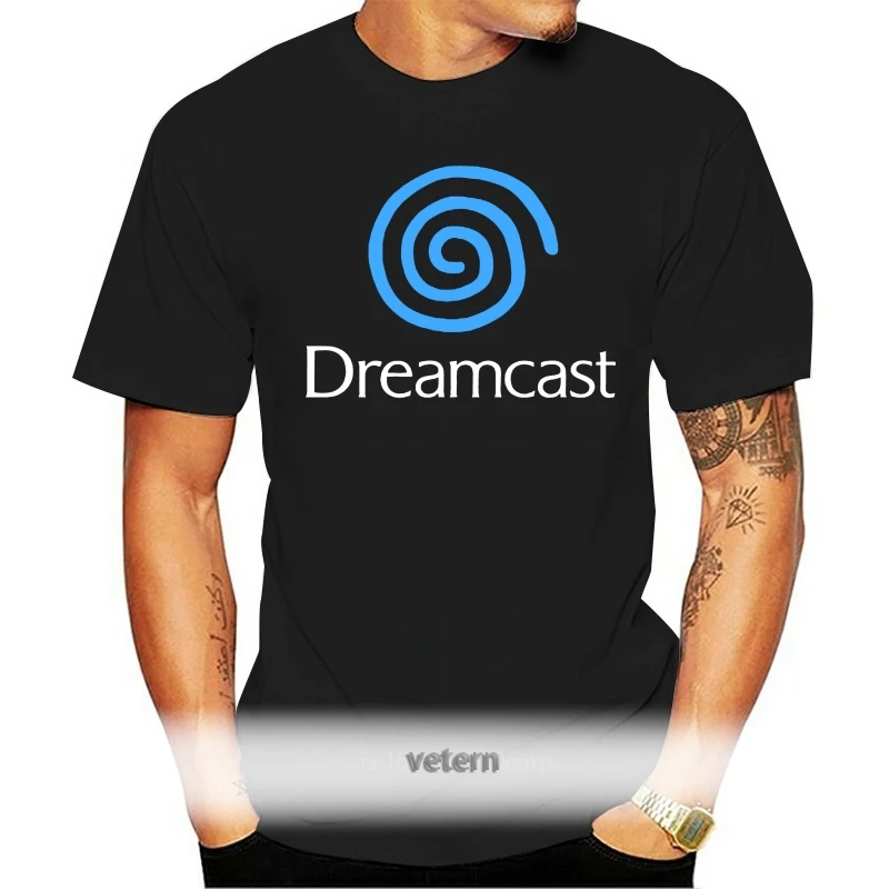

Dreamcast Tribute Blue Swirl T Shirt Good Quality Brand Cotton Shirt Summer Style Cool Shirts