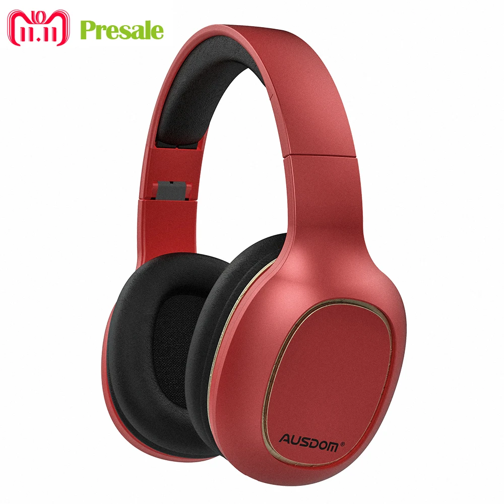 Ausdom M09 беспроводные наушники Bluetooth наушники с микрофоном беспроводная гарнитура Bluetooth гарнитура стерео Поддержка SD карты