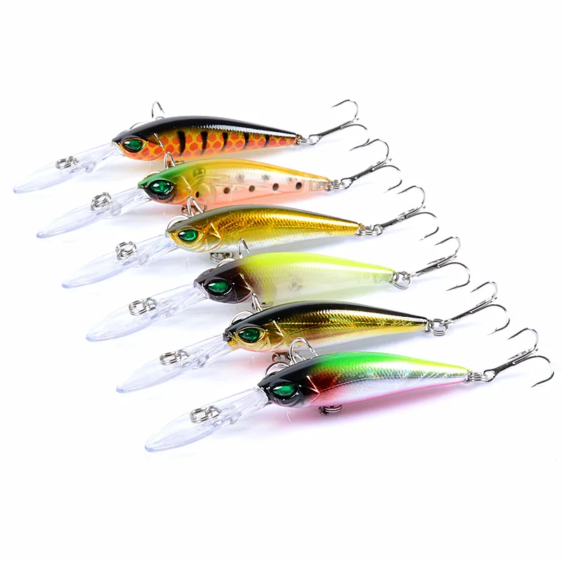 

Floating Minnow Hard Fishing Lures Wobbler Swimbait Artificial Bait With Treble Hook Crankbaits Bass Tackle 9.4cm/6.1g