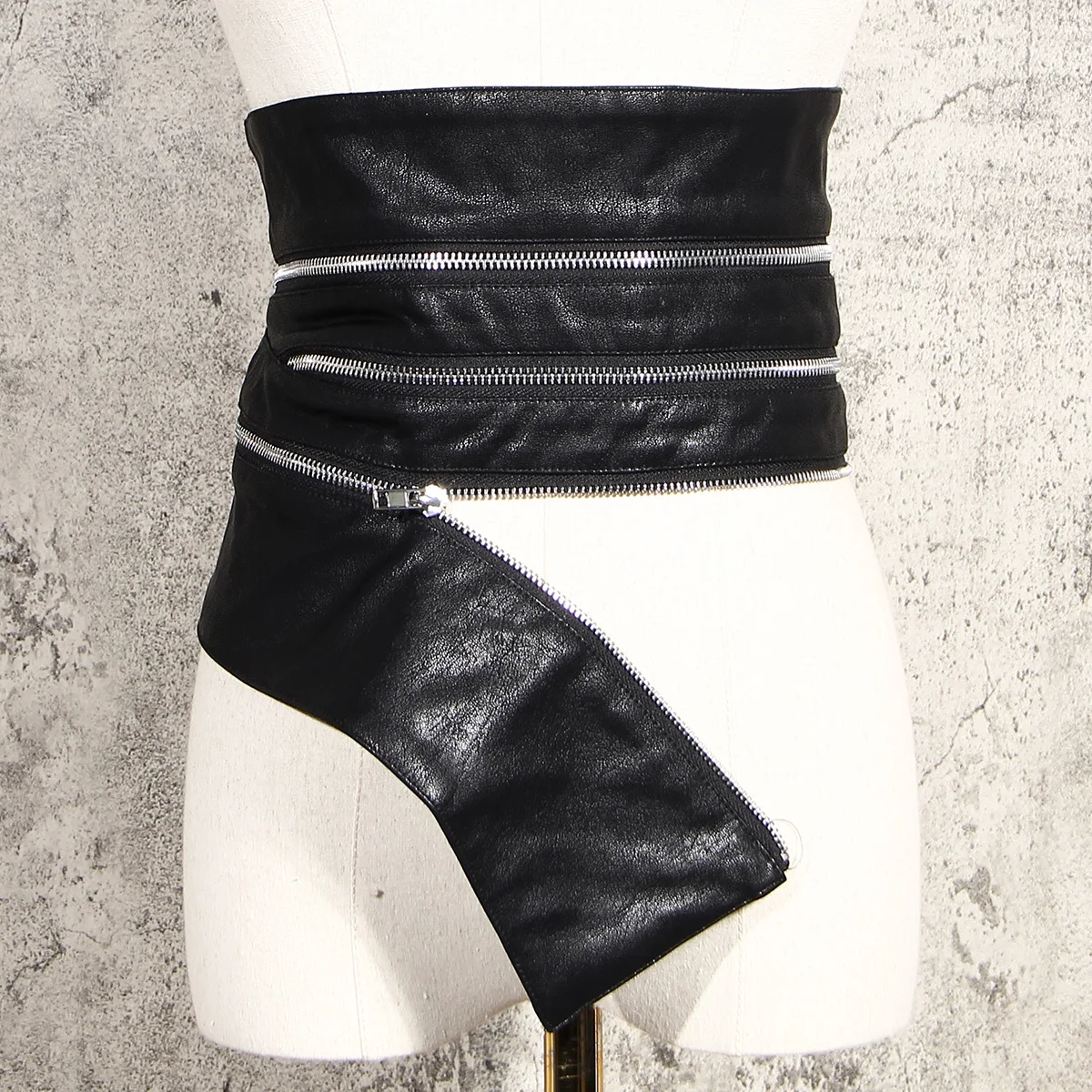 

Women's White Shirt Fashion Blouse 2021 Spring Tied Leather Zipper Waist Seal Body Girdle Puff Sleeve Camisas Top Two-Piece Suit