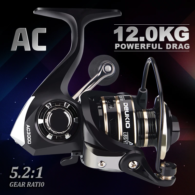 

10pcs Fishing Reels 12KG Max Drag Spinning Reels 5.2:1 Metal Stainless Steel Fishing Reel Saltwater Carp Reel for Fishing 2021