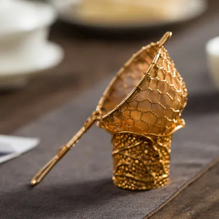 

WIZAMONY Handmade Tea Filter Electroplate Copper Stainless Steel Teaset Leaf Strainers Kungfu Tea Strainer Accessories tea set