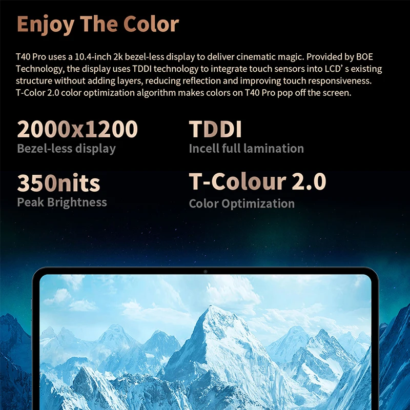 Teclast T40 Pro планшет экран 10 4 дюймов 8 Гб ОЗУ 128 ПЗУ Восьмиядерный | Компьютеры и офис