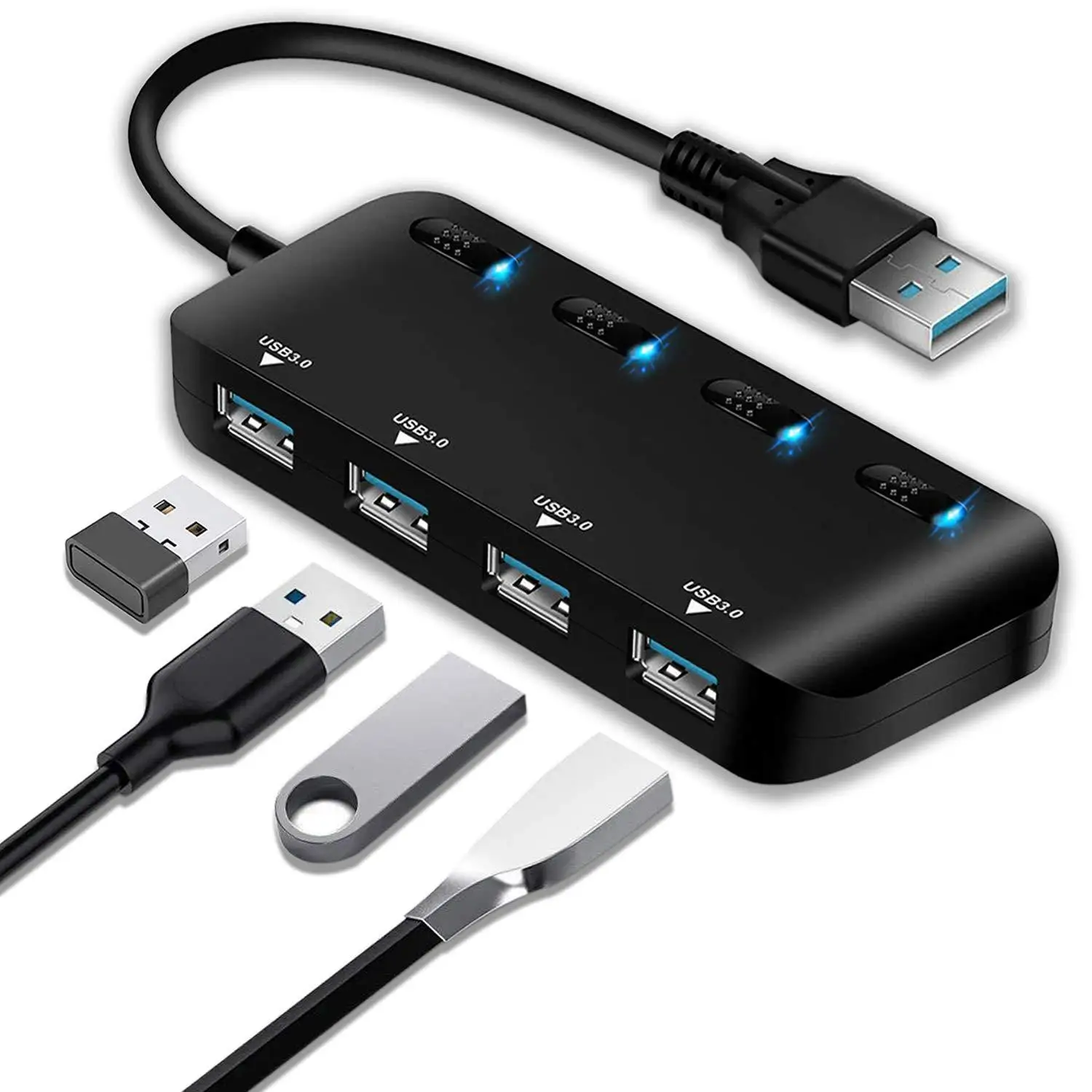 

Multi 3.0 Hub USB Splitter High Speed 4Port Computer USB 3.0 Hub 4-port Hub