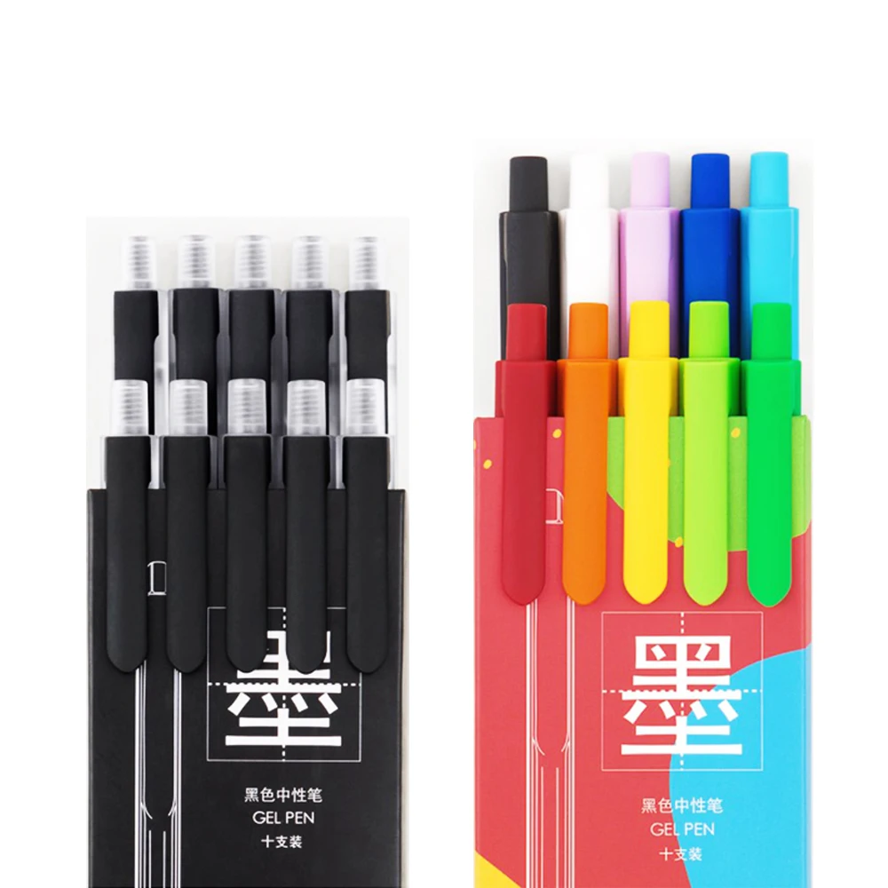 Kinbor Black стержень сменный гелевый Pen Mi 10 шт./корт. 0 5 мм плавное письмо Подпись