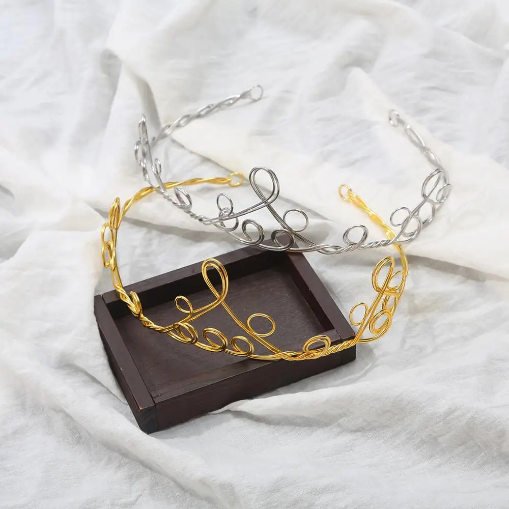 1 шт. 38х5 5 см металлическая головная повязка ободок базовый обруч для волос Пустые