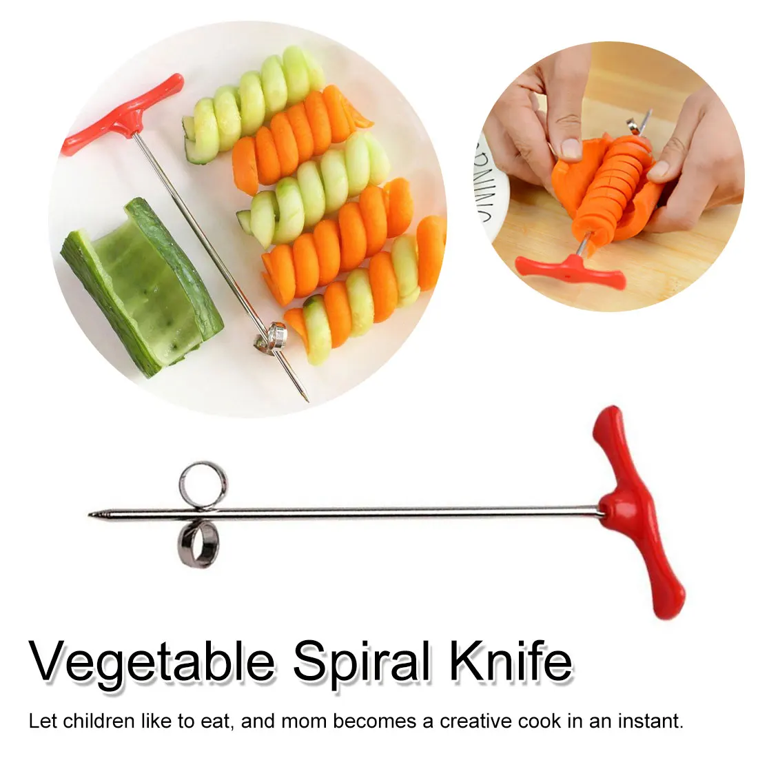 Vegetables Spiral Knife Carving Tool Potato Carrot Cucumber Salad Chopper Manual Screw Slicer Cutter Spiralizer |
