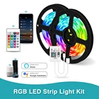 5050 RGB Светодиодные ленты светильник ACDC 12V 30 светодиодовм клейкие ленты светильник s с приложением WI-FI Управление для Amazon Alexa Google 5, 10 м, 15 м, 20 м