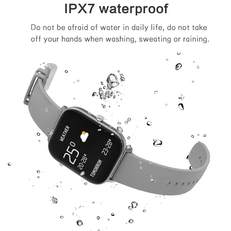 

LS Weather Forecast Sport P8b Men Women Smartwatch Heart Rate Blood Oxygen Monitor Smart Watch 2021 Sport Fitness Tracker