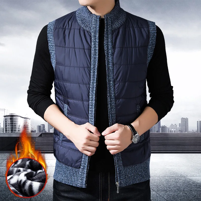 ICPANS зимний жилет мужской теплый флис Зимняя парка жилеты уличная одежда жилетка