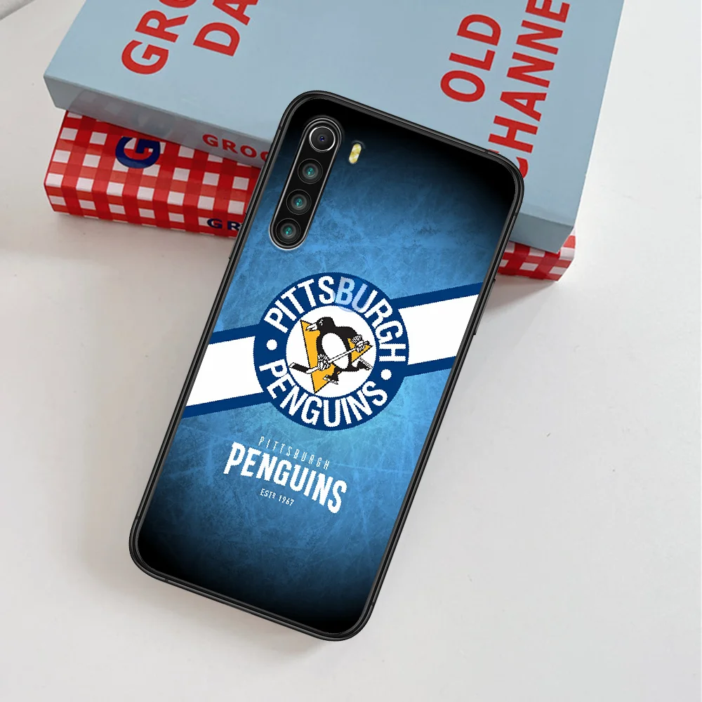 

Pittsburgh Penguin Ice Hockey Phone Case For Xiaomi Redmi Note 7 8 8T 9 9S 4X 7 7A 9A K30 Pro Ultra black Waterproof Tpu Hoesjes
