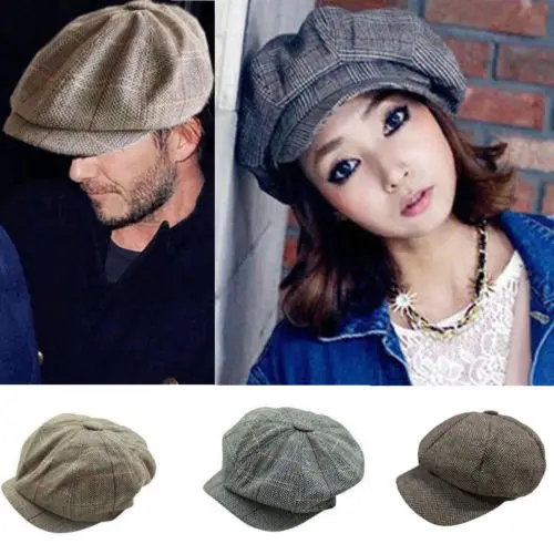 Кепка газетчика Мужская восьмиугольная шикарный берет в клетку винтажная