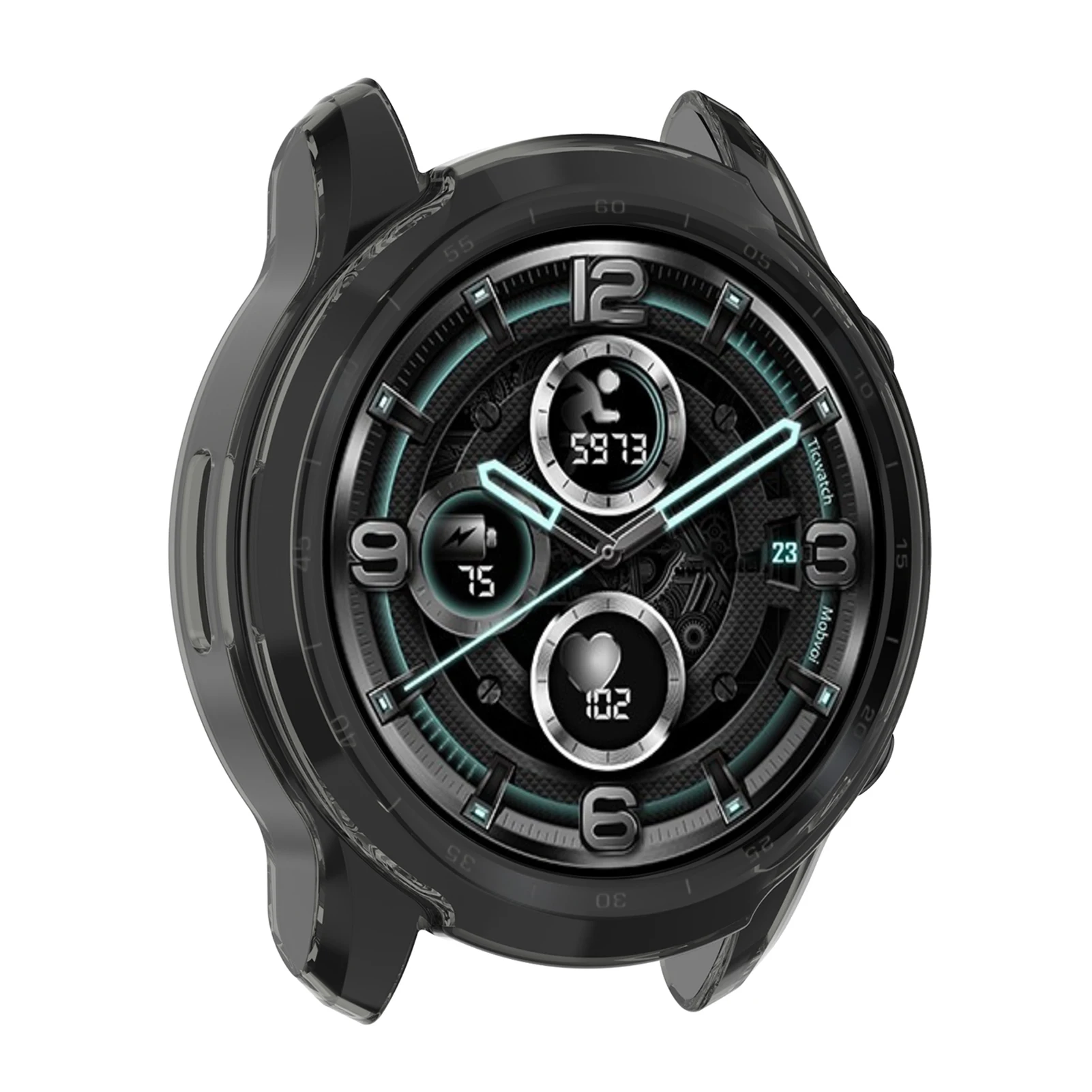 

2021 Ticwatch Pro3 Electroplated TPU Hollow Watch Case Protective Cover Ticwatch Pro3 Smart Watch Electroplating Soft TPU Case