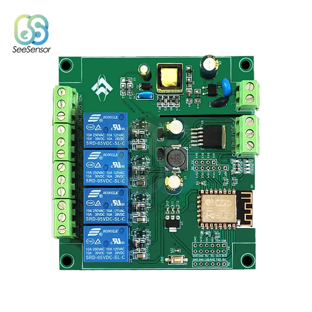 Реле канала DC 5V ESP8266 ESP-12F ESP12F 4 WiFi реле модуль 4-канального для контроллера
