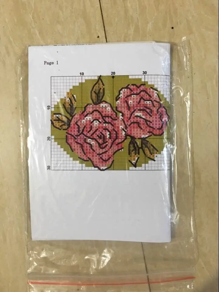 Cc розовые цветы для творчества Стич вышивка крестиком серебристо-золотистая