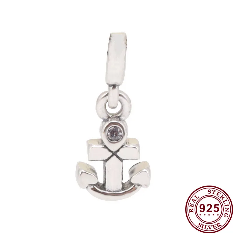 Оригинальный 925 стерлингового серебра браслеты с подвесками креативные лодочный